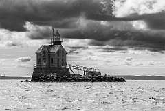 Haunted Stratford Shoal Light with its Stone Architecture